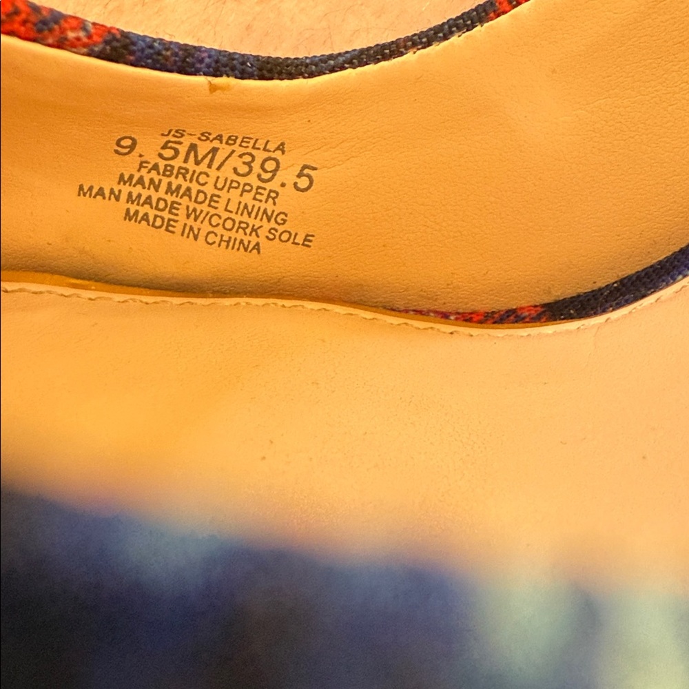 Like new! Jessica Simpson 'Sabella' Slingback Shoes floral graphic blue red - Picture 7 of 7